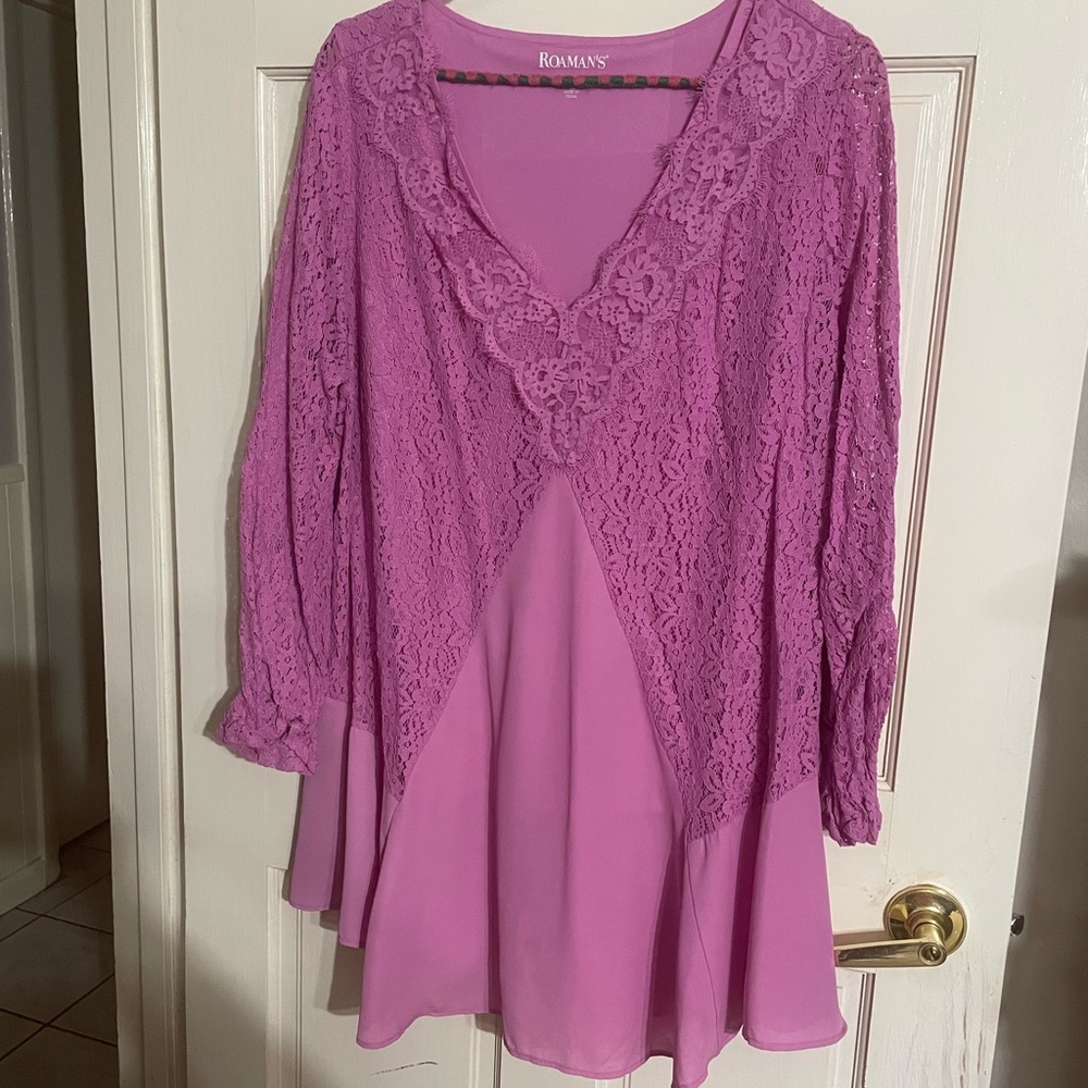 Roamans lace detailed tunic